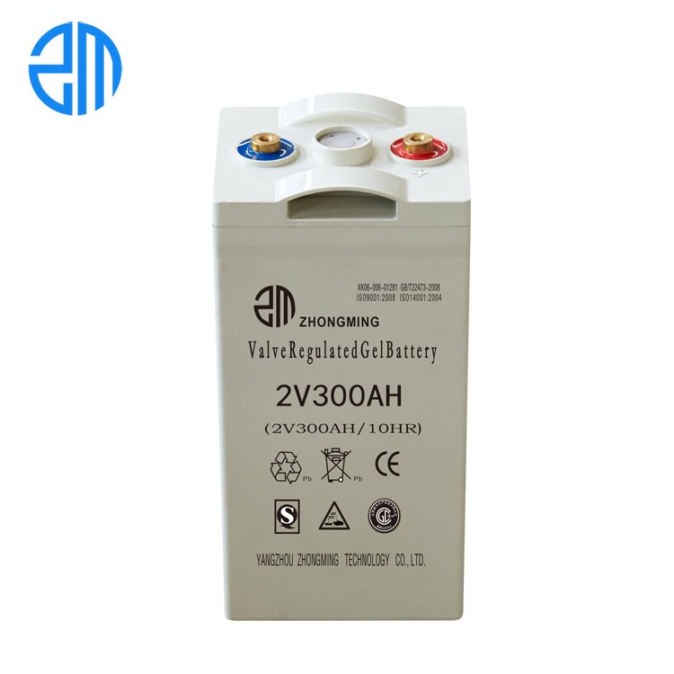 ZM 2 volt lead acid battery agm deep cycle solar battery 2v 300ah battery