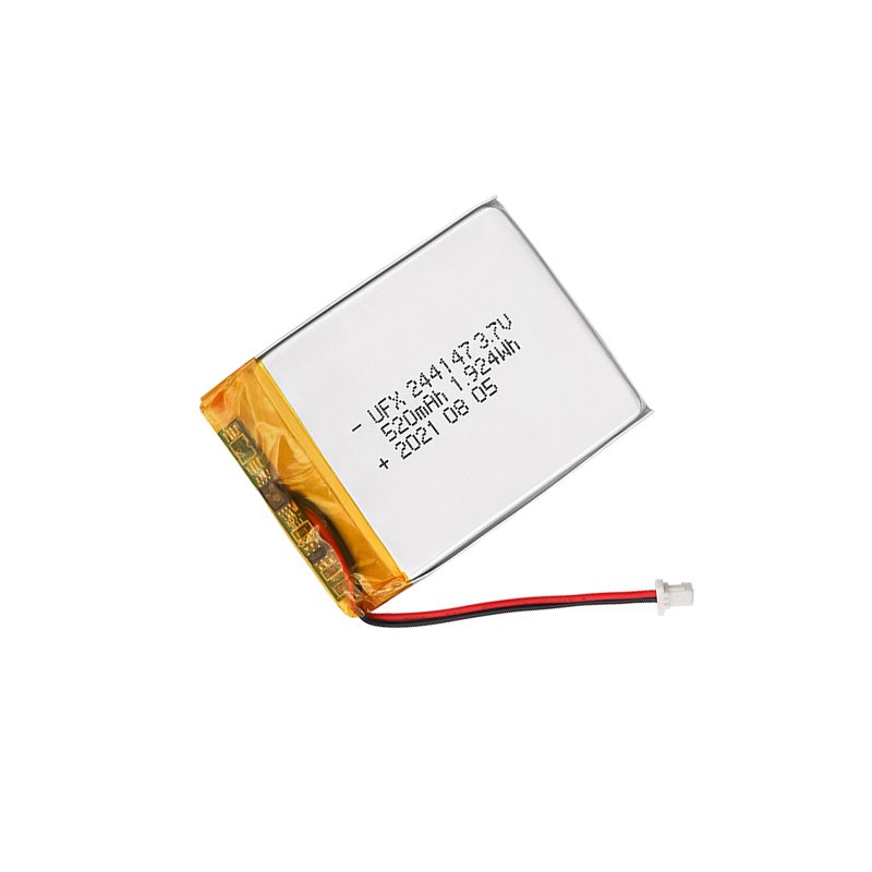 China Lithium Ion Battery Factory Custom Mini Rechargeable Lipo Battery UFX 244147 520mAh 3.7V For Smart Watch