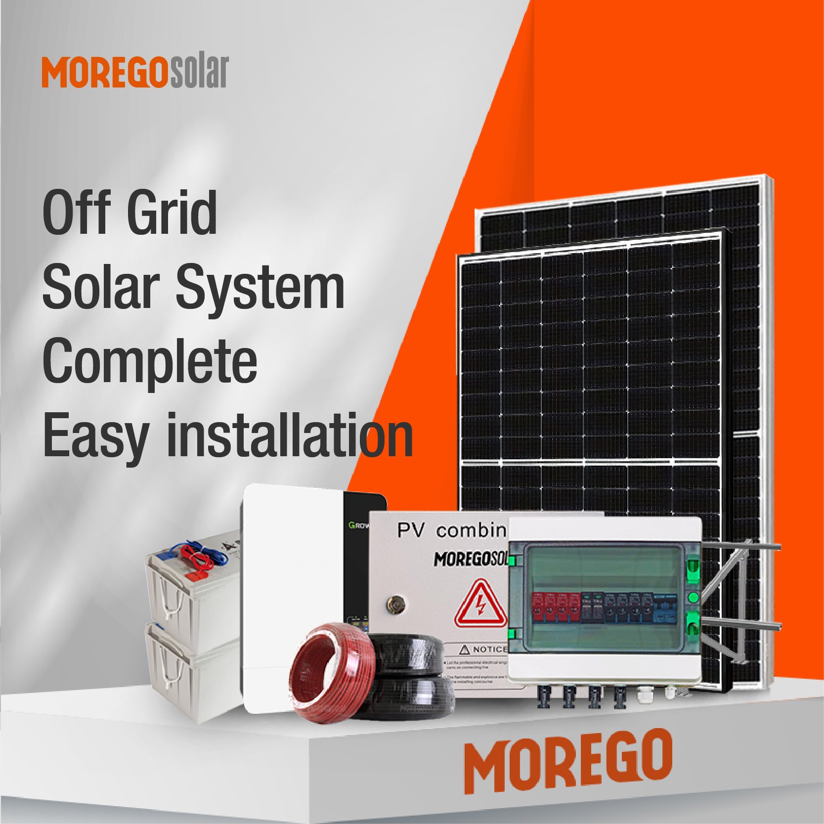 Moregosolar off grid solar system gel battery complete 10KW solar system Philippines for roof