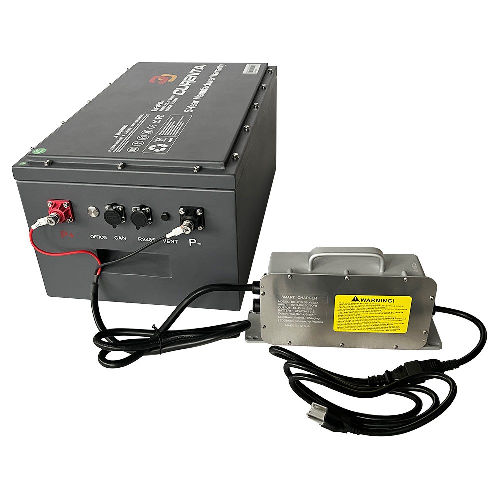 Deep Cycle LiFePO4 48V 100Ah Marine Boat Lithium Ion Batteries Waterproof Self Heating Smart BMS Solar Energy Storage Battery