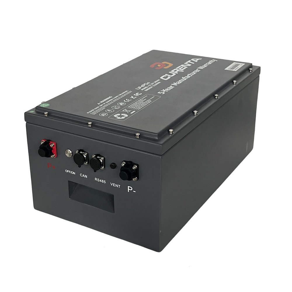 Deep Cycle LiFePO4 48V 100Ah Marine Boat Lithium Ion Batteries Waterproof Self Heating Smart BMS Solar Energy Storage Battery
