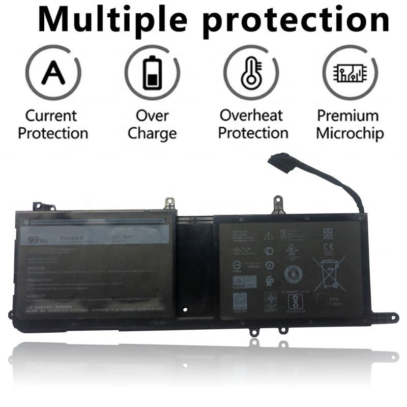 9NJM1 Laptop Battery Lithium ion Batteries 11.4V 99WH for Del 15 R3 R4 17 R4 R5 P31E001 ALW17C-D1738 Notebook