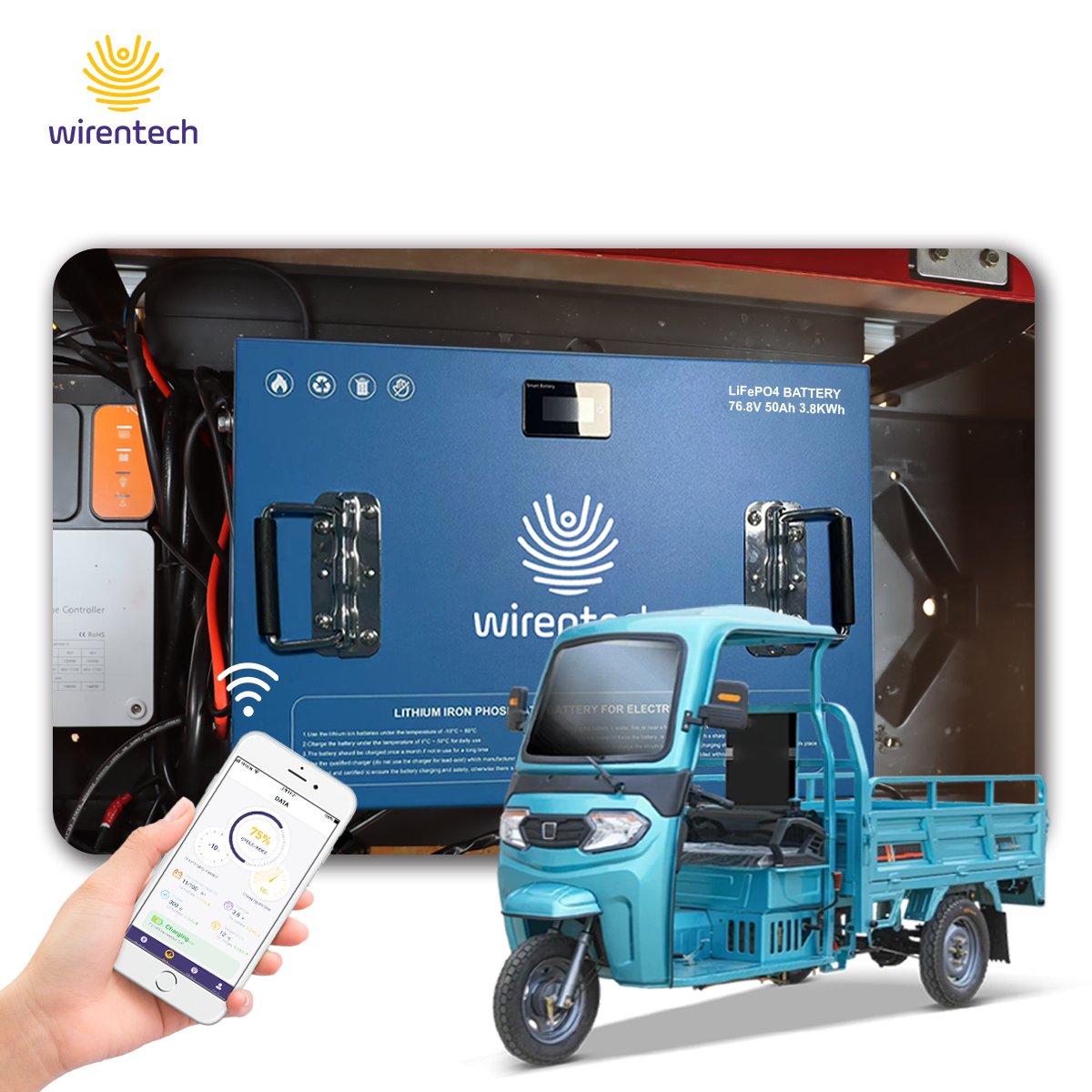 64V 70ah Replace Lead Acid Gel Battery LFP LiFePO4 Rechargeable Batteries For Electric Tricycles Lithium battery