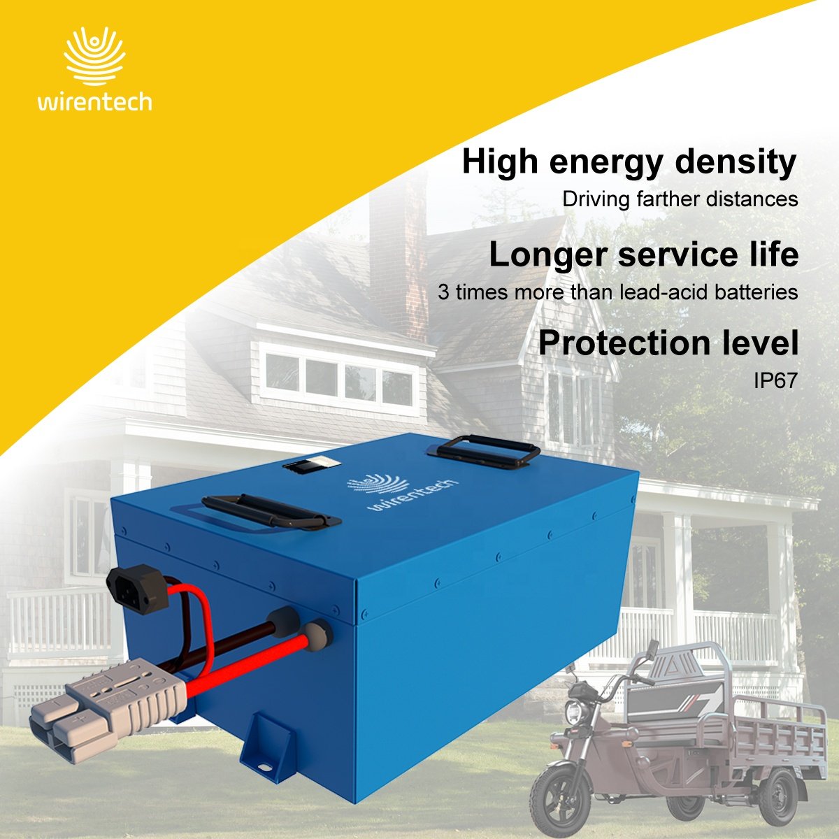 64V 70ah Replace Lead Acid Gel Battery LFP LiFePO4 Rechargeable Batteries For Electric Tricycles Lithium battery