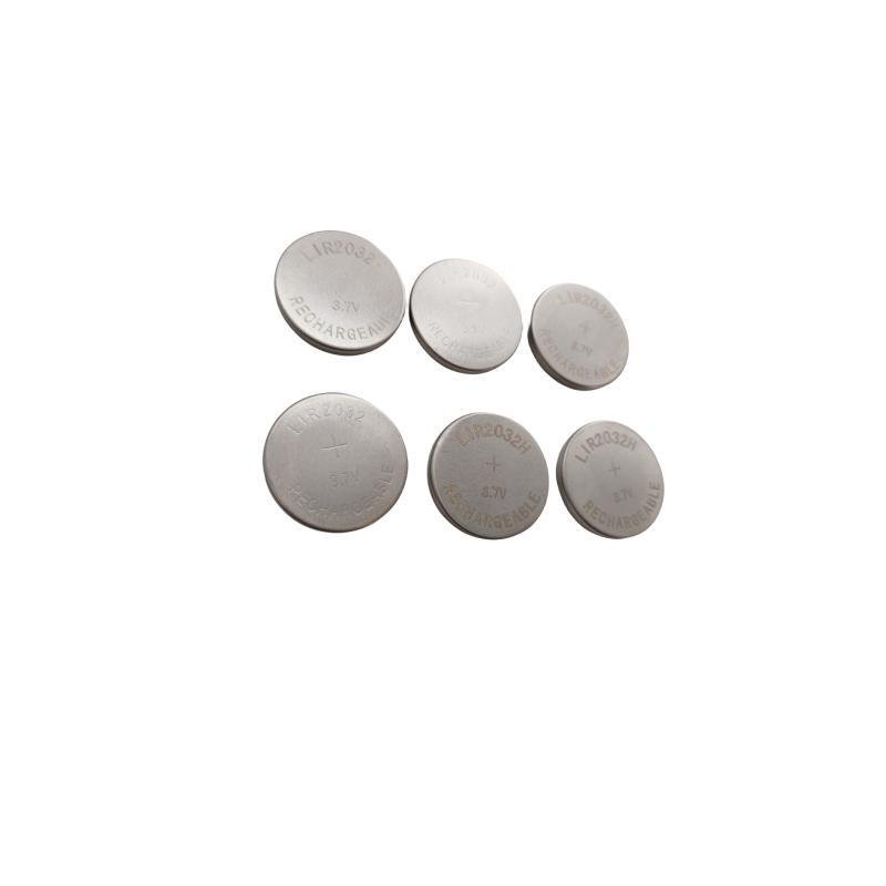 LIR2032 3.6V 45mAh button batteries Coin Cell LIR2032 Lithium Ion battery rechargeable button cell
