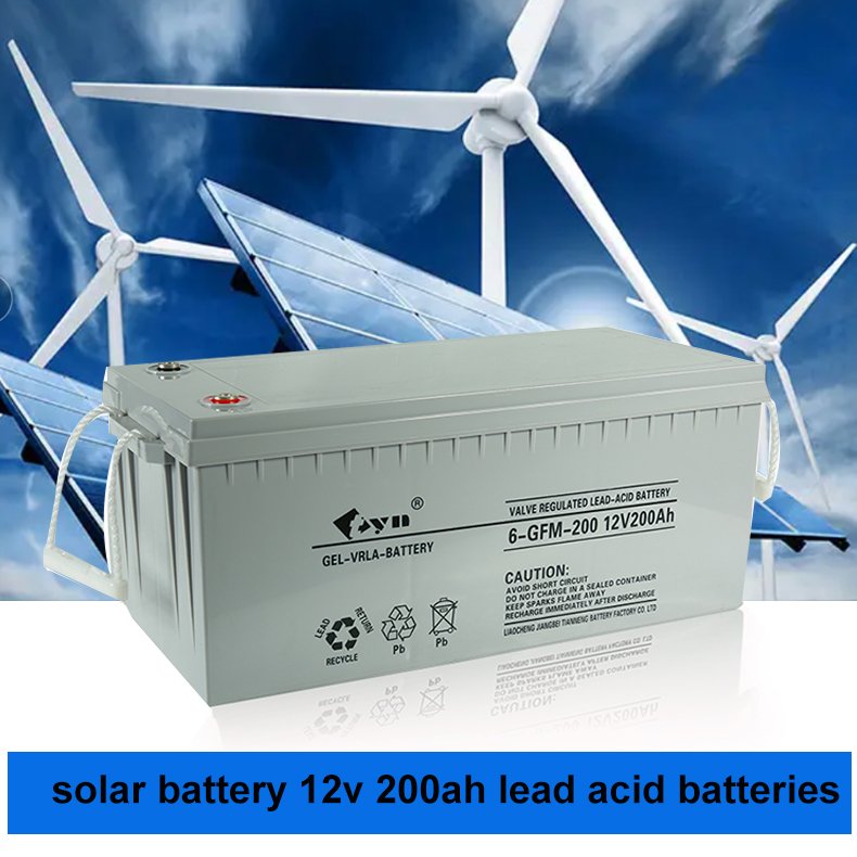 12V200AH made in China Solar Battery Deep Cycle AGM GEL trojan Lead Acid Battery