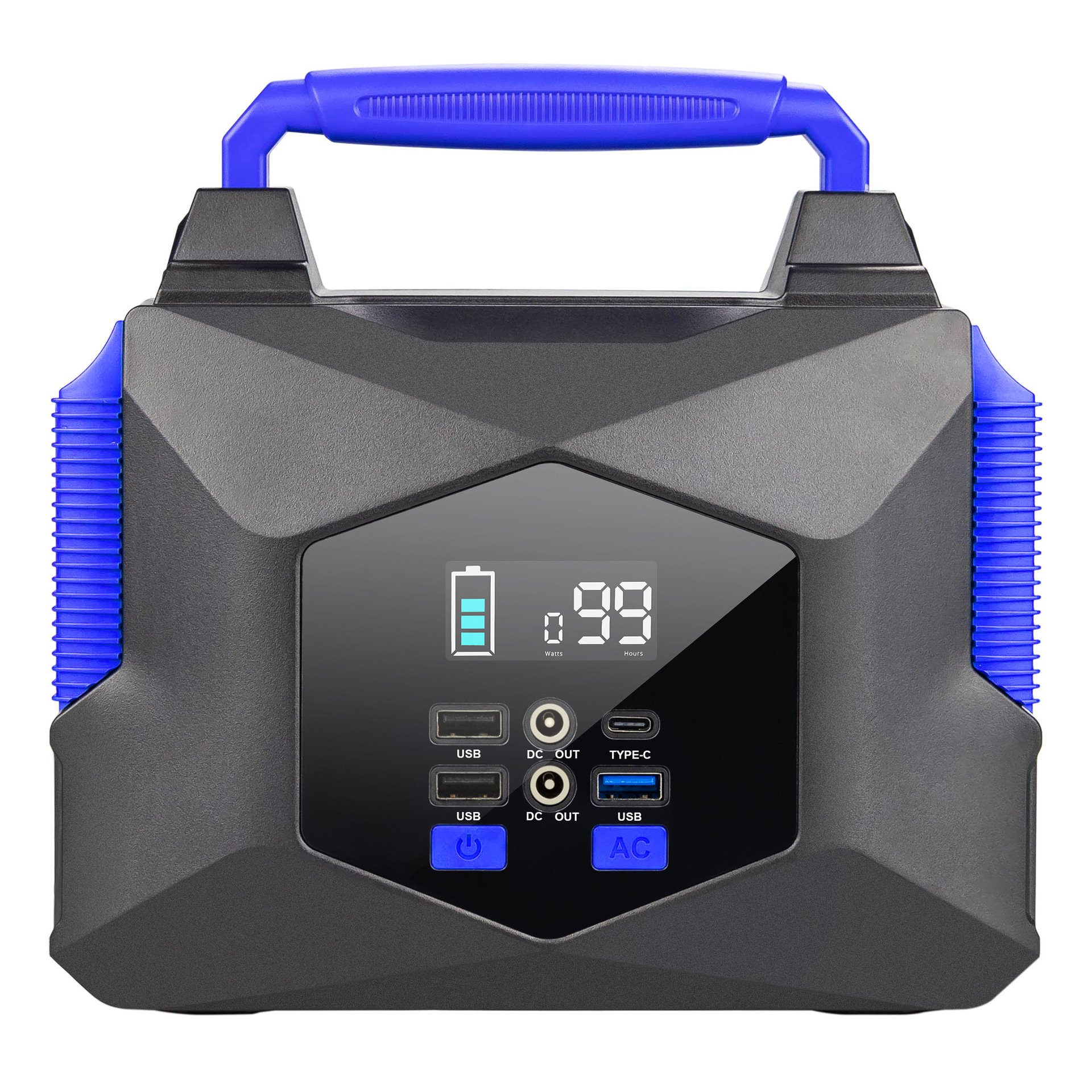 Portable 150W Solar Power Bank Station Rechargeable Lithium Ion Battery Outdoor Backup 150wh Travel Laptop Car Jump Stackable