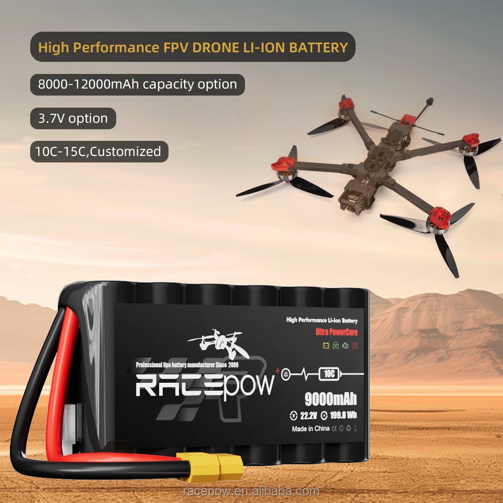 Racepow 21700 Li-ion Battery 9000mAh 6S long life aircraft model special battery FPV traverser helicopter model aircraft FPV