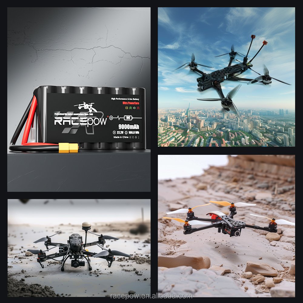 Racepow 21700 Li-ion Battery 9000mAh 6S long life aircraft model special battery FPV traverser helicopter model aircraft FPV