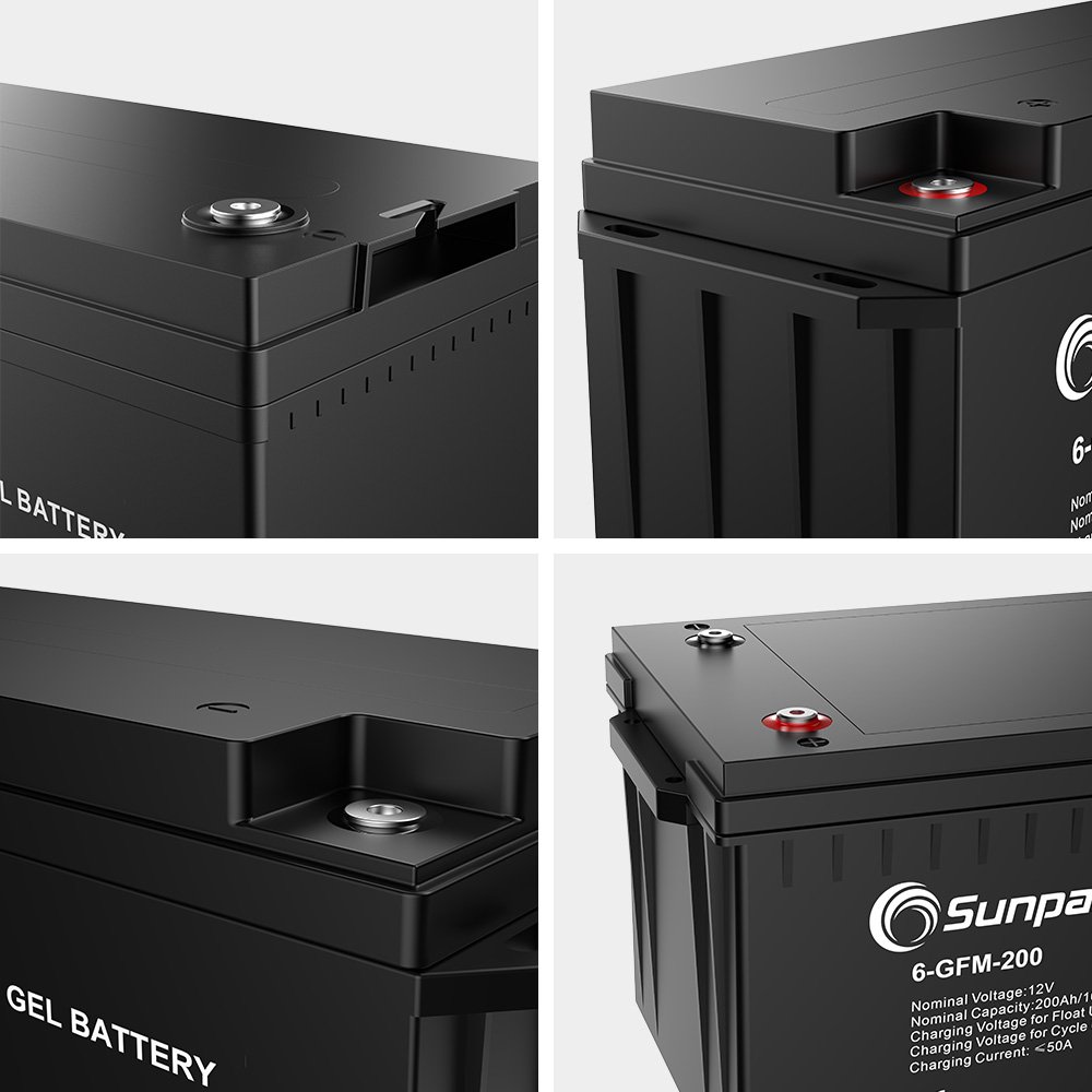 Sunpal Gel Solar Storage Battery 150Ah 200Ah 12V Lead Acid Batteries With High Voltage