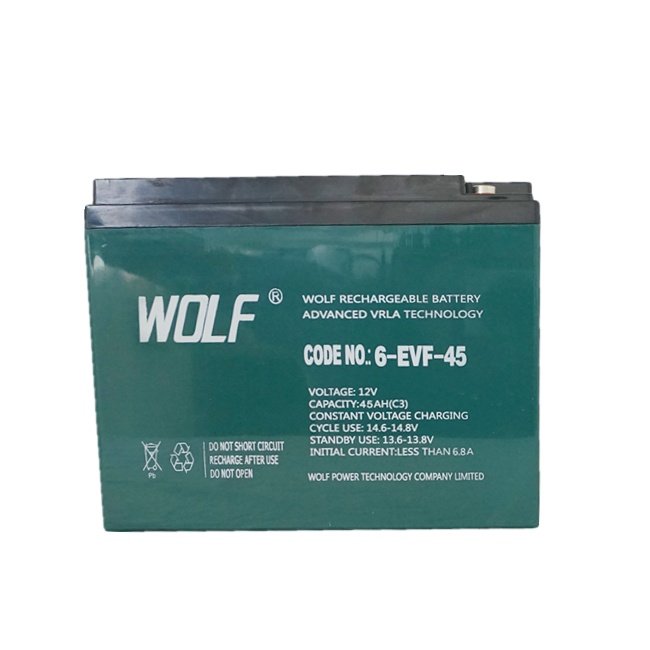 6-EVF-45 Lead Acid Deep Cycle Rechargeable 12v 45ah Battery