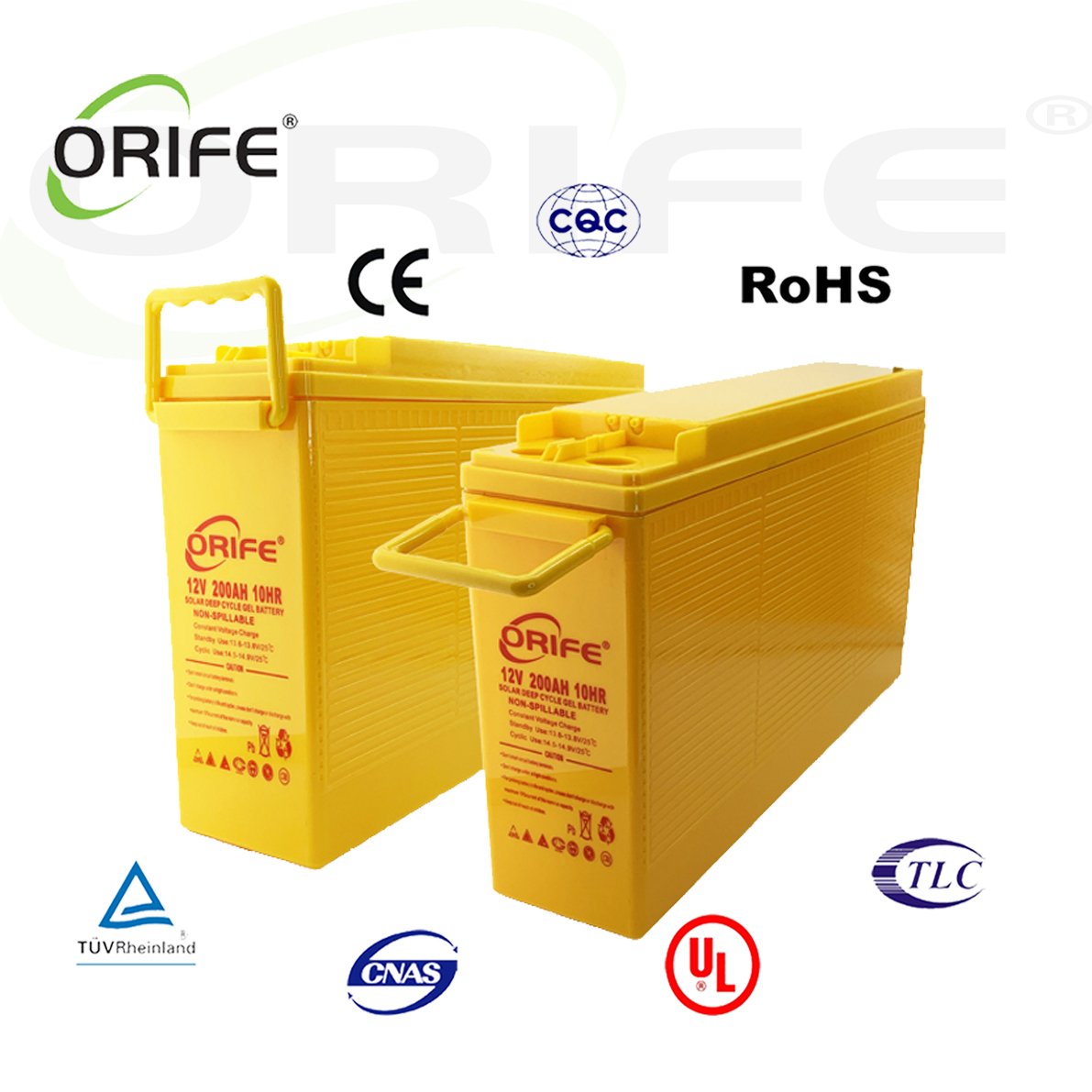 ORIFE Circularly Charging 12v 200Ah 100ah Alim Front Terminal Lead Acid Battery