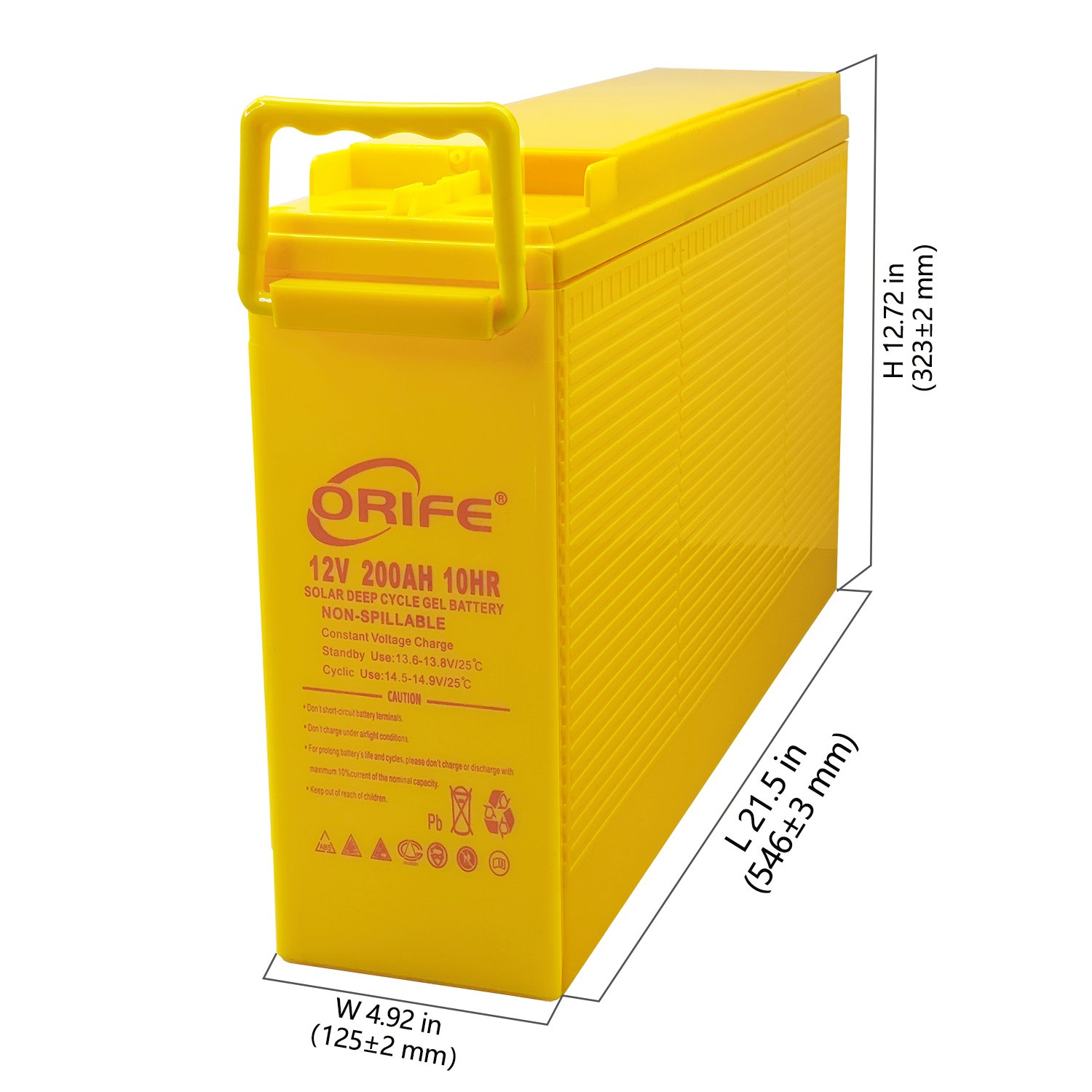 ORIFE Circularly Charging 12v 200Ah 100ah Alim Front Terminal Lead Acid Battery