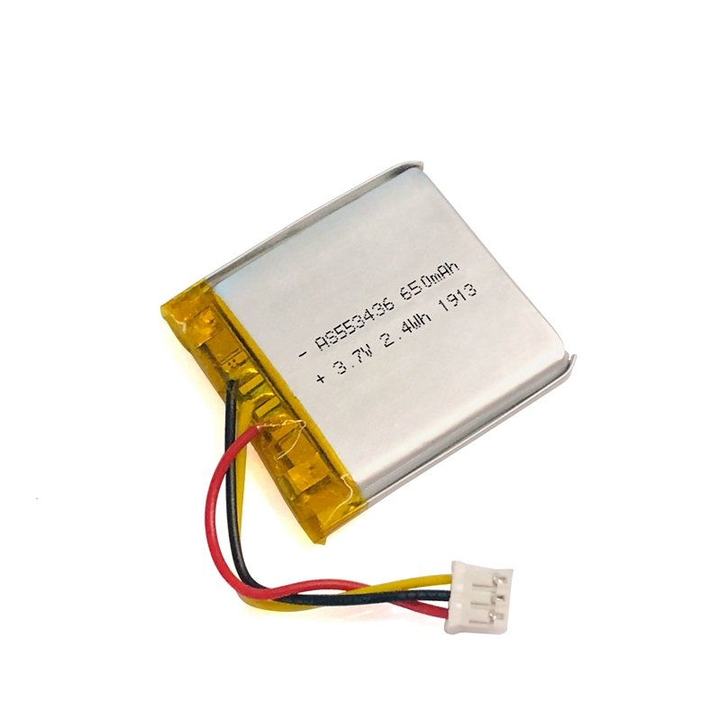 Hot sale 553436 3.7V 650mAh small lipo battery lithium ion batteries for smart products