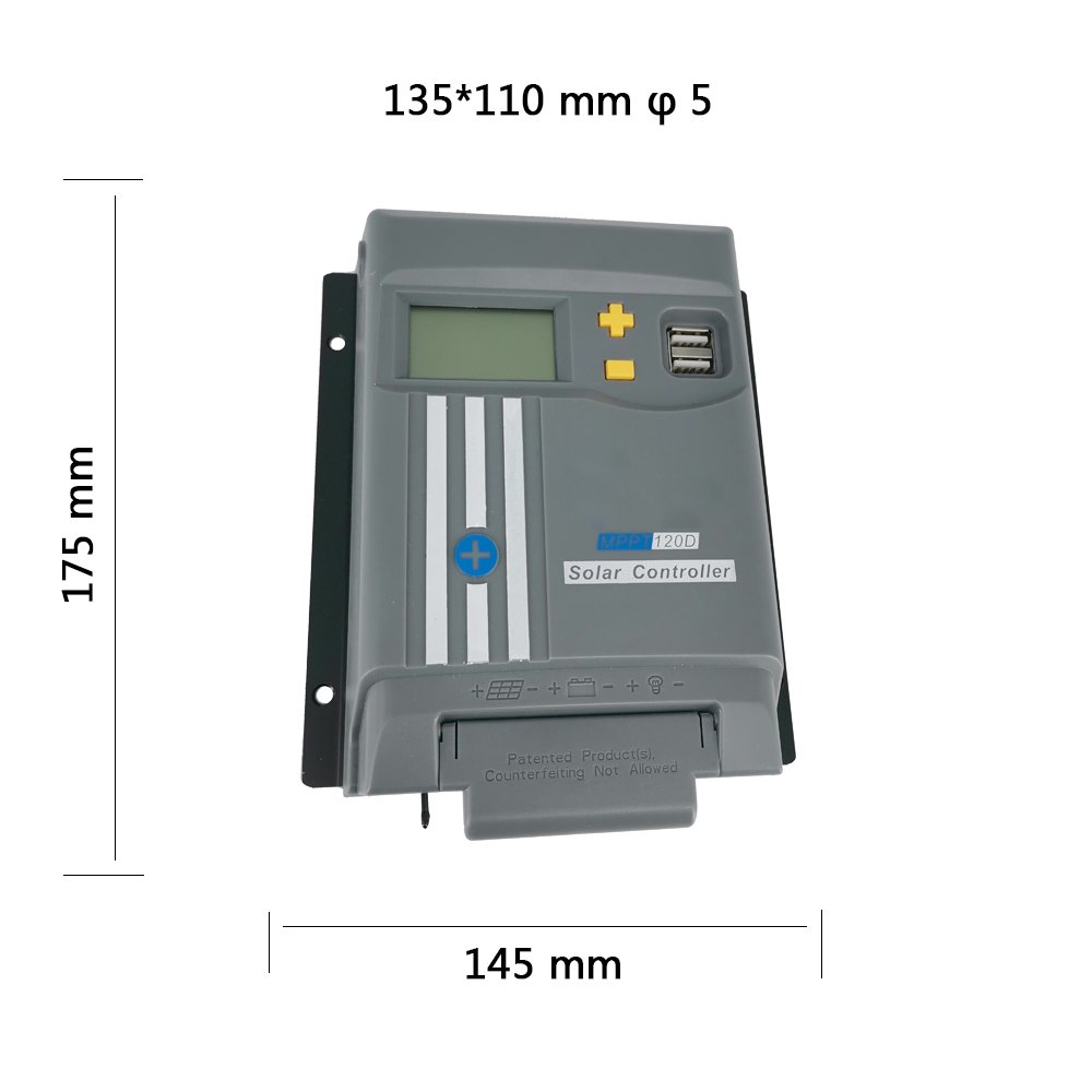 Wuhan Factory Good Performance MPPT120D 20A 12/24V Auto Max PV 100V MPPT MPPT Charge Controller