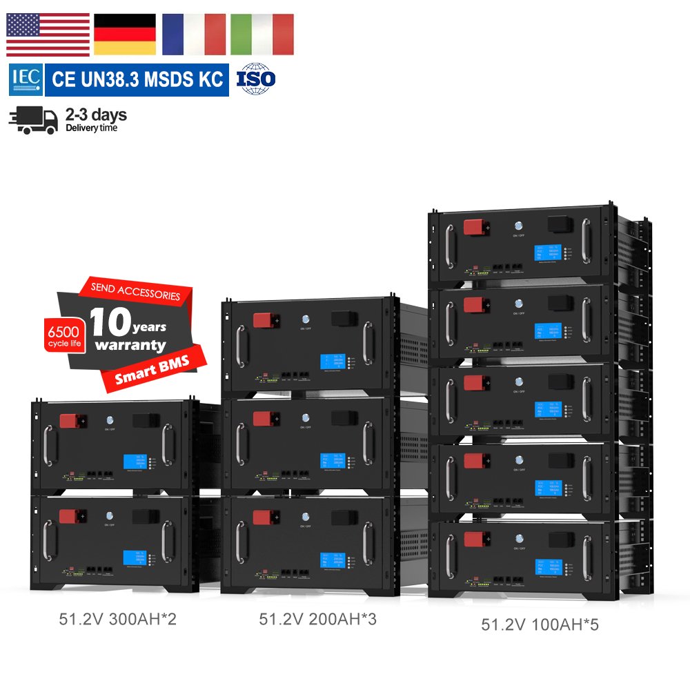 Lithium Ion solar Batteries 24 Volt 200AH 300 Amp Hour rack server 24V 300Ah LIFEP04 Battery pack