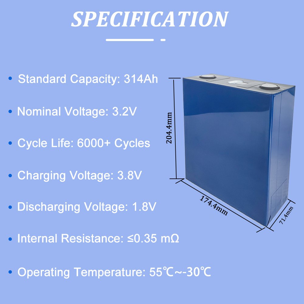 CALB 3.2V 314A LF314 320A Lifepo4 Battery Grade A Lifpo Batterie 3.2v 314ah Produce 2024 New Batteries from EVE factory