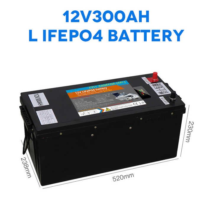 GOOTU Solar Battery Deep Cycle 12V 100Ah Lithium Batteries 24V 100Ah 200Ah 300Ah Lifepo4 Lithium Iron Phosphate Battery With BMS