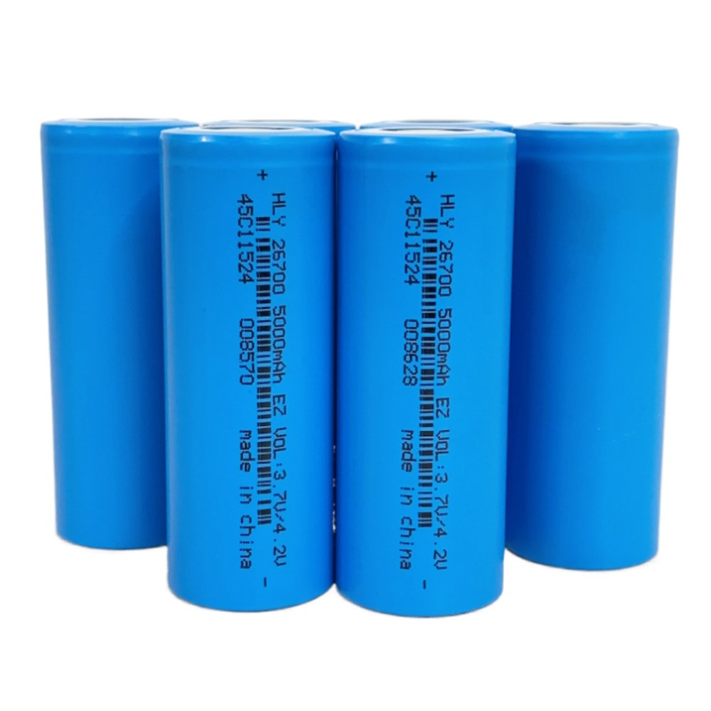 HLY 26700 5000mAh 3.7V Battery Lithium Rechargeable Li-Ion Batteries 5000 mAh 26700 Lithium Battery For Inverter Flashlight