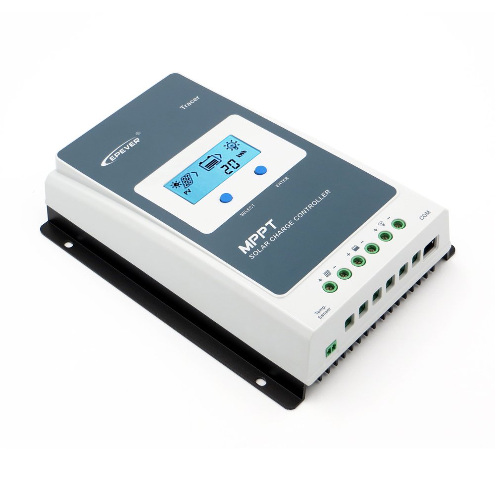 Tracer6210AN 60A 80A 12/24V lithium lifepo4/lead-acid battery workable MPPT Solar charge controller 100V input