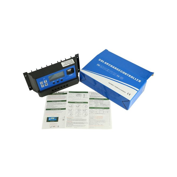 12V 24V Dual USB Solar Panel Regulator LCD for Lead Acid Batteries PWM Solar Charger Controller 60A 40A 30A 20A 10A
