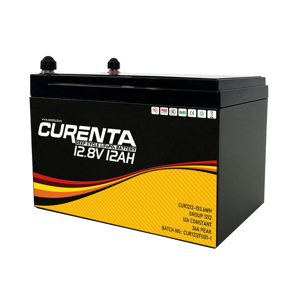 Curenta LFP 12V 6Ah 10Ah 30Ah 40Ah 60Ah Lifepo4 Lithium Ion Batteries For EV RV Golf Gart Rechargeable Lead Acid Replacement