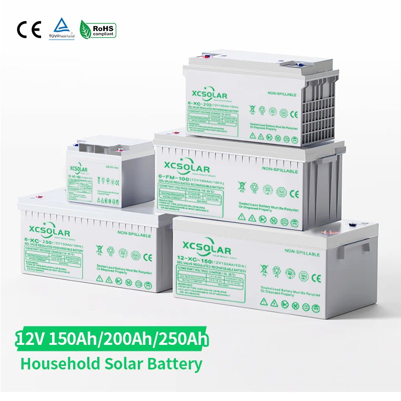 Solar Energy Storage GEL Battery 12V 100Ah 120Ah 150Ah 200Ah 250Ah Deep Cycle AGM Sealed Lead Acid Batteries