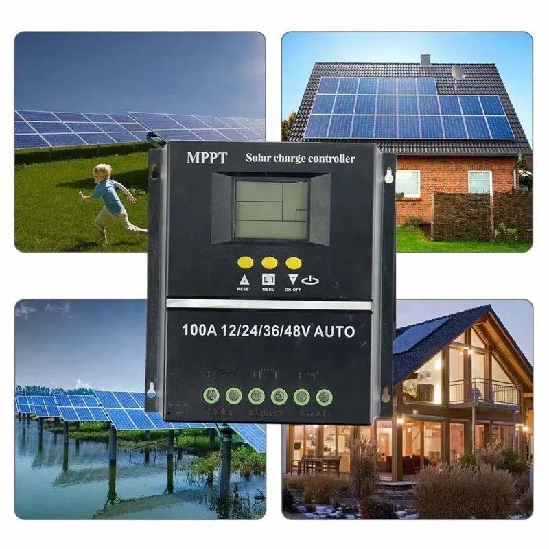 Smart MPPT 50A 60A 80A 100A Sun Solar Charge Controller high input voltage AUTO 12V 24V 48V PWM for Lithium Lead Acid Battery