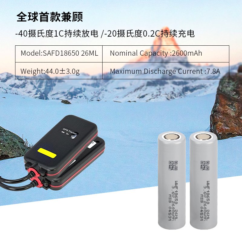18650 2600mah 3.6V 3.7v lithium-ion battery soft polymer lithium ion battery FOR GPS ski suits