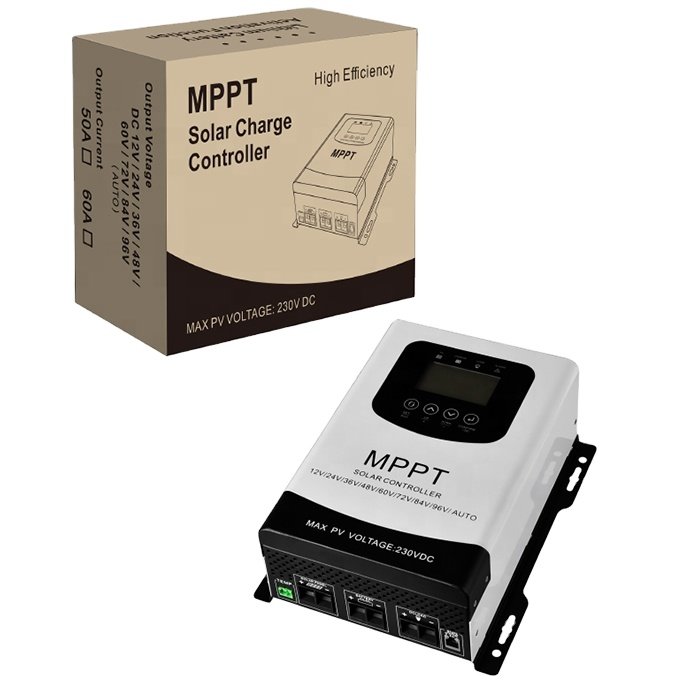 Factory wholesale auto12v 24v 30a 40a 50a 60a system charger pwm mppt solar charge controller suitable all battery regulator