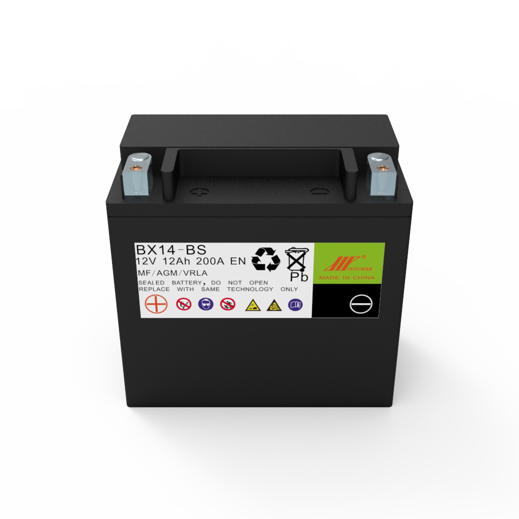 Emergency/Spare/Backup Automobile battery Lead-acid battery SUPOWER BX14/BX14-BS 12V12Ah Maintenance-free