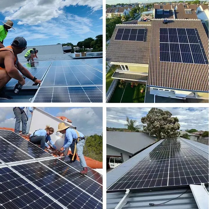 Manufacturer Solar Panel 450w 550w 600w Mono Half Cut Solar Panel 50kw 100kw Solar Sun Tracking System , Solar Panel System//