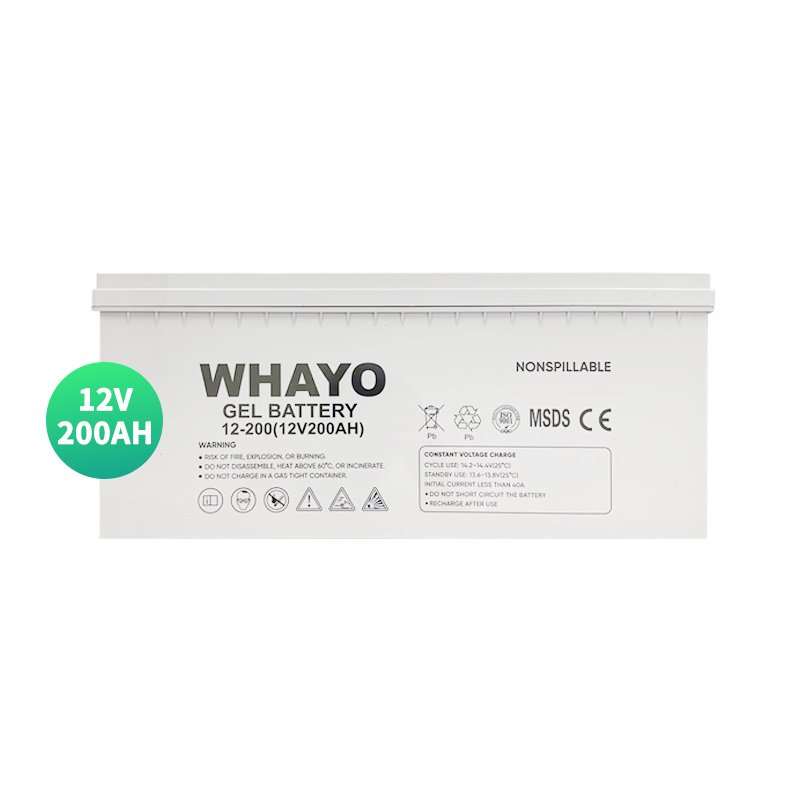 Whayo AGM Gel 12V 100ah 200ah 250ah Solar Energy Storage System Power Rechargeable Deep Cycle Batteries Lead Acid Battery