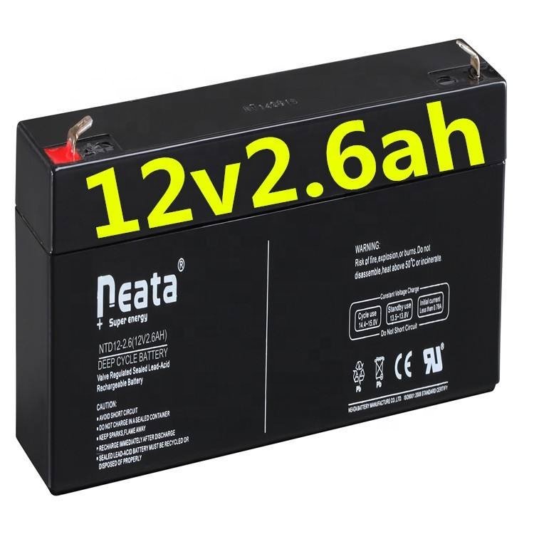 Maintenance Free Widely Use Custom Pack Solar Energy Storage UPS 12v 2.6ah Valve Regulated Lead Acid Battery
