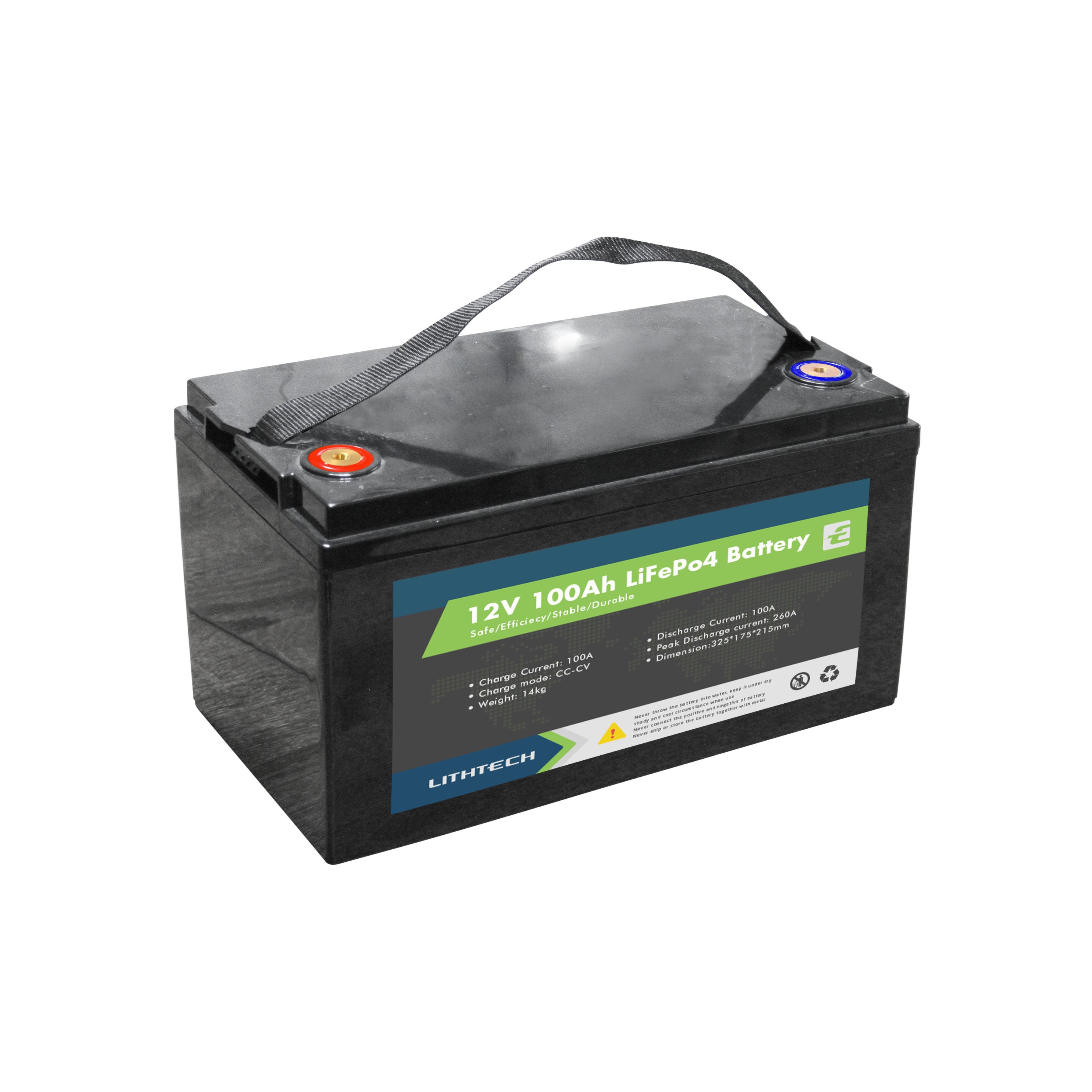 marine boat rv 12 volt deep cycle rechargeable battery pack batterie iron phosphate lifepo4 12v 100ah lithium ion batteries