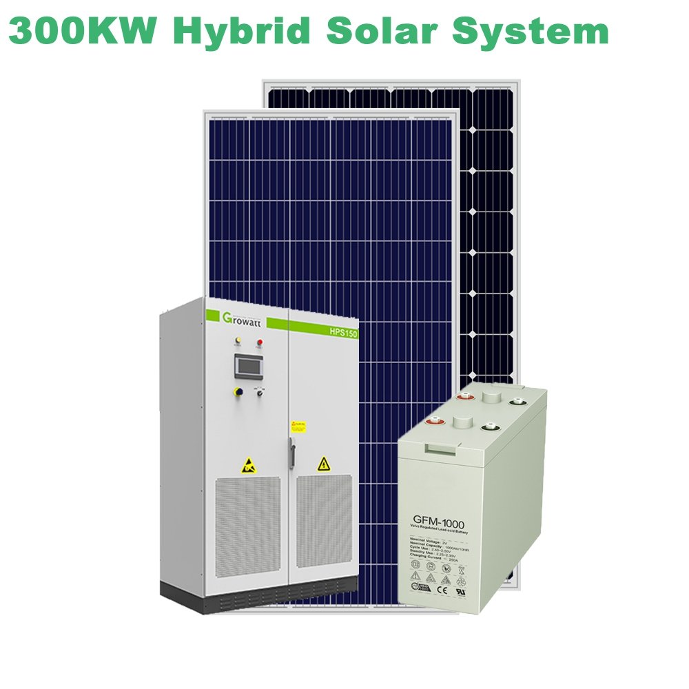 Hybrid Inverter Storage 300kw solar panel system 300kw solar power plant for factory roof