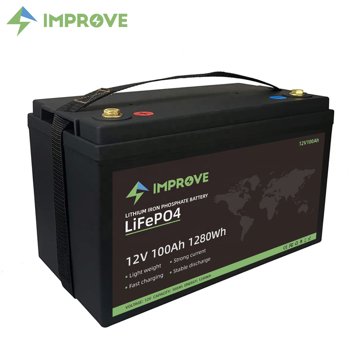 12V 100AH Lithium Ion Battery 12v100ah Lifepo4 Battery Pack Heating Plate Battery Manufacturer Factory