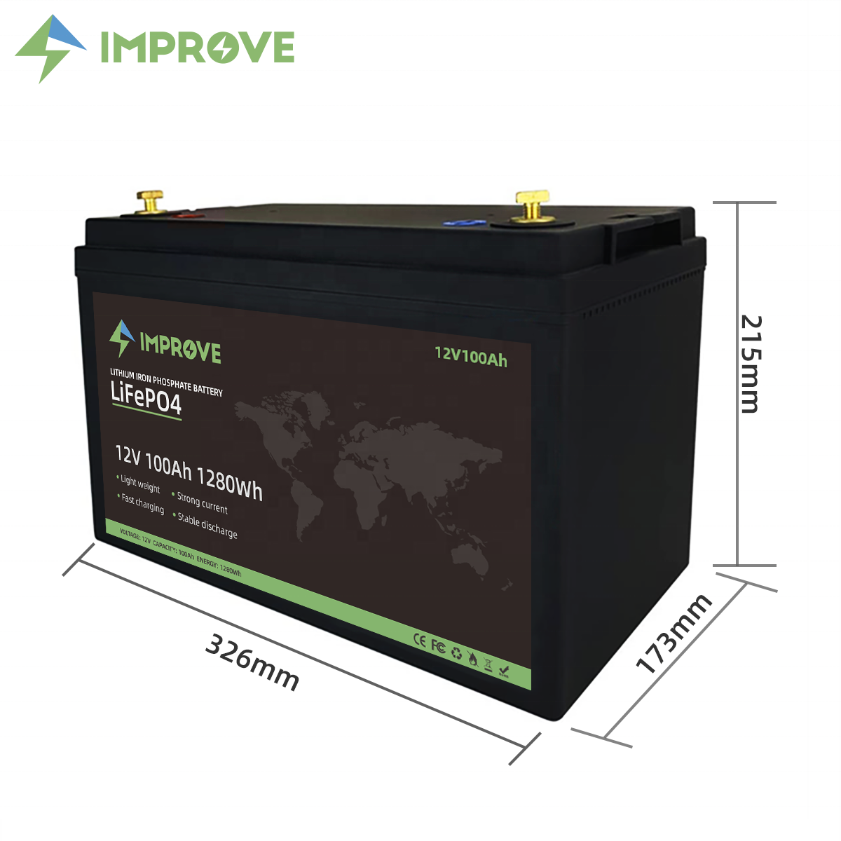 12V 100AH Lithium Ion Battery 12v100ah Lifepo4 Battery Pack Heating Plate Battery Manufacturer Factory