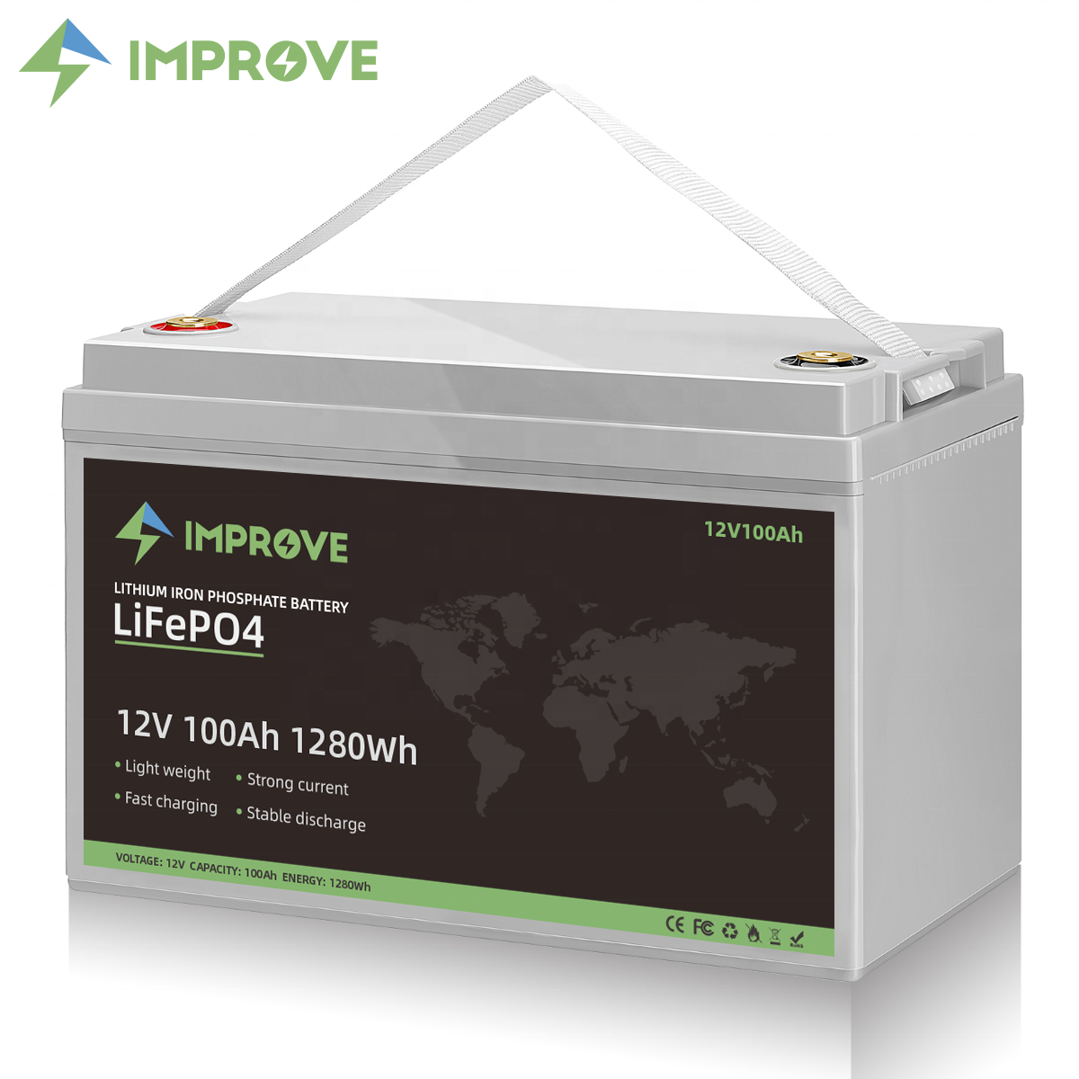 12V 100AH Lithium Ion Battery 12v100ah Lifepo4 Battery Pack Heating Plate Battery Manufacturer Factory