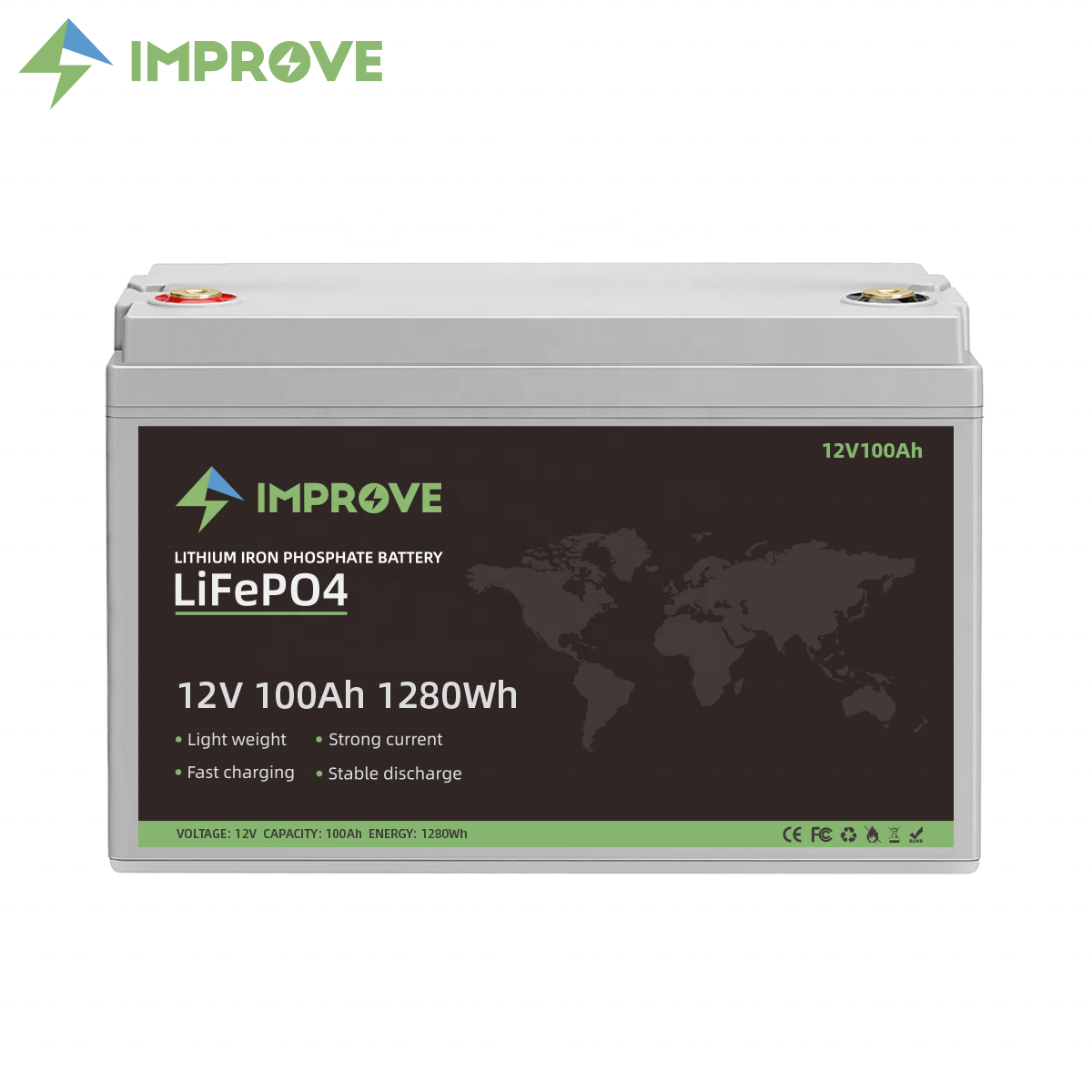 12V 100AH Lithium Ion Battery 12v100ah Lifepo4 Battery Pack Heating Plate Battery Manufacturer Factory