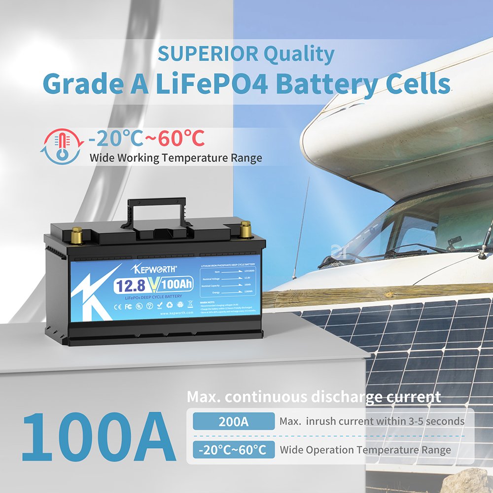 Kepworth Energy Storage Battery 12V/24V 40Ah 100AH 180Ah 200AH 300Ah Lithium Battery Pack Lifepo4 100Ah Lithium ion Battery