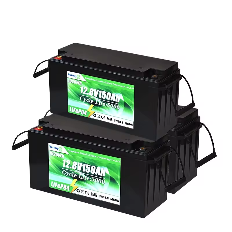 Lifepo4 12.8V 150Ah 2KW Lead Acid Battery Replacement Batteries Solar Energy System UPS EV Lighting Bluetooth IP65 Waterproof