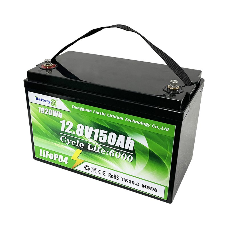 Lifepo4 12.8V 150Ah 2KW Lead Acid Battery Replacement Batteries Solar Energy System UPS EV Lighting Bluetooth IP65 Waterproof