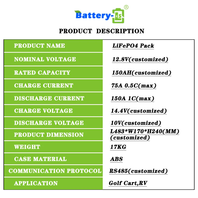 Lifepo4 12.8V 150Ah 2KW Lead Acid Battery Replacement Batteries Solar Energy System UPS EV Lighting Bluetooth IP65 Waterproof