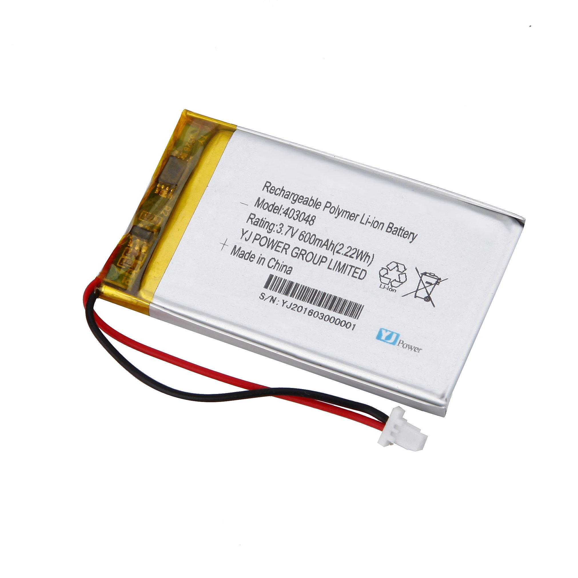 Li-po battery 3.7V 600mAh 2.22Wh 403048 lithium ion battery for Gamepad