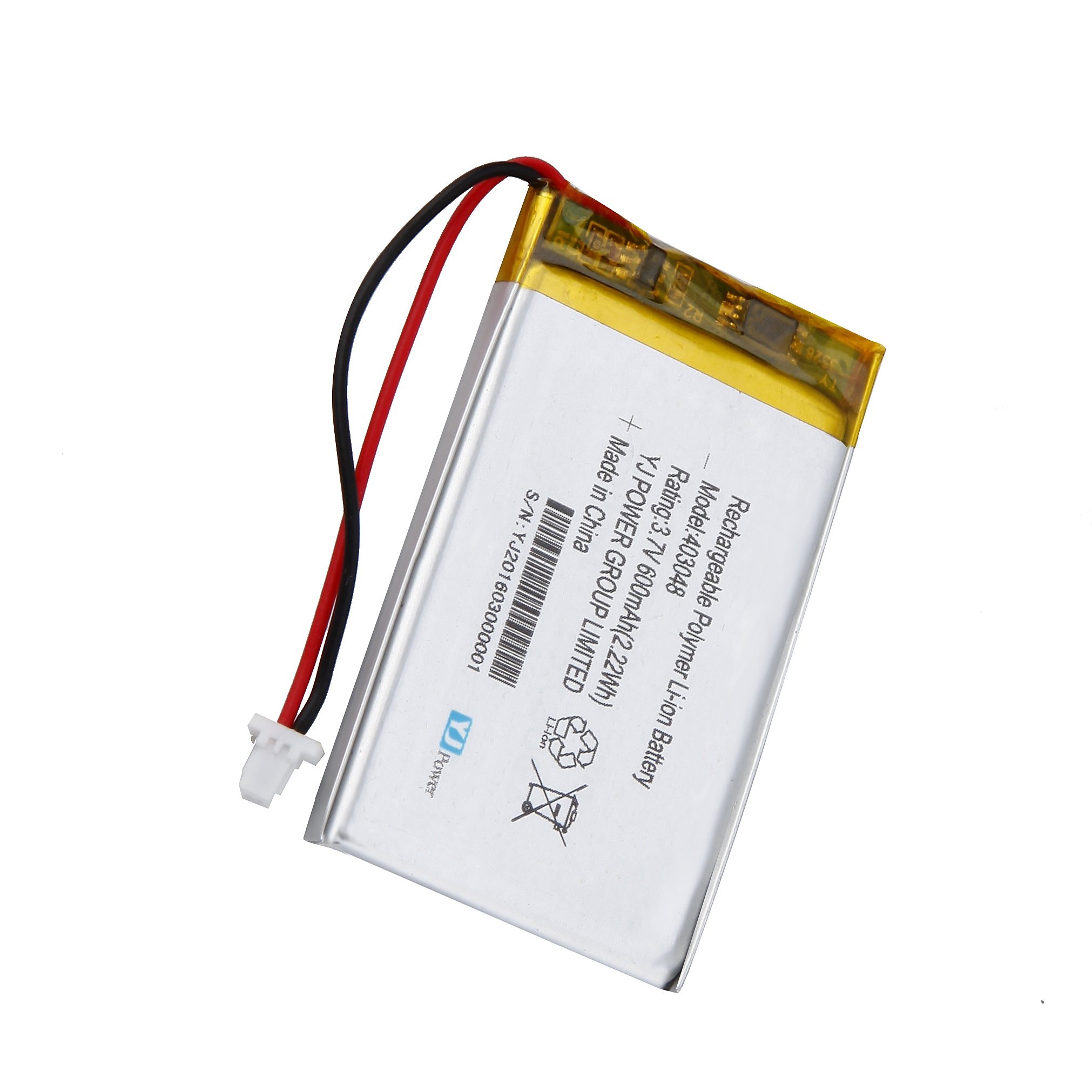 Li-po battery 3.7V 600mAh 2.22Wh 403048 lithium ion battery for Gamepad