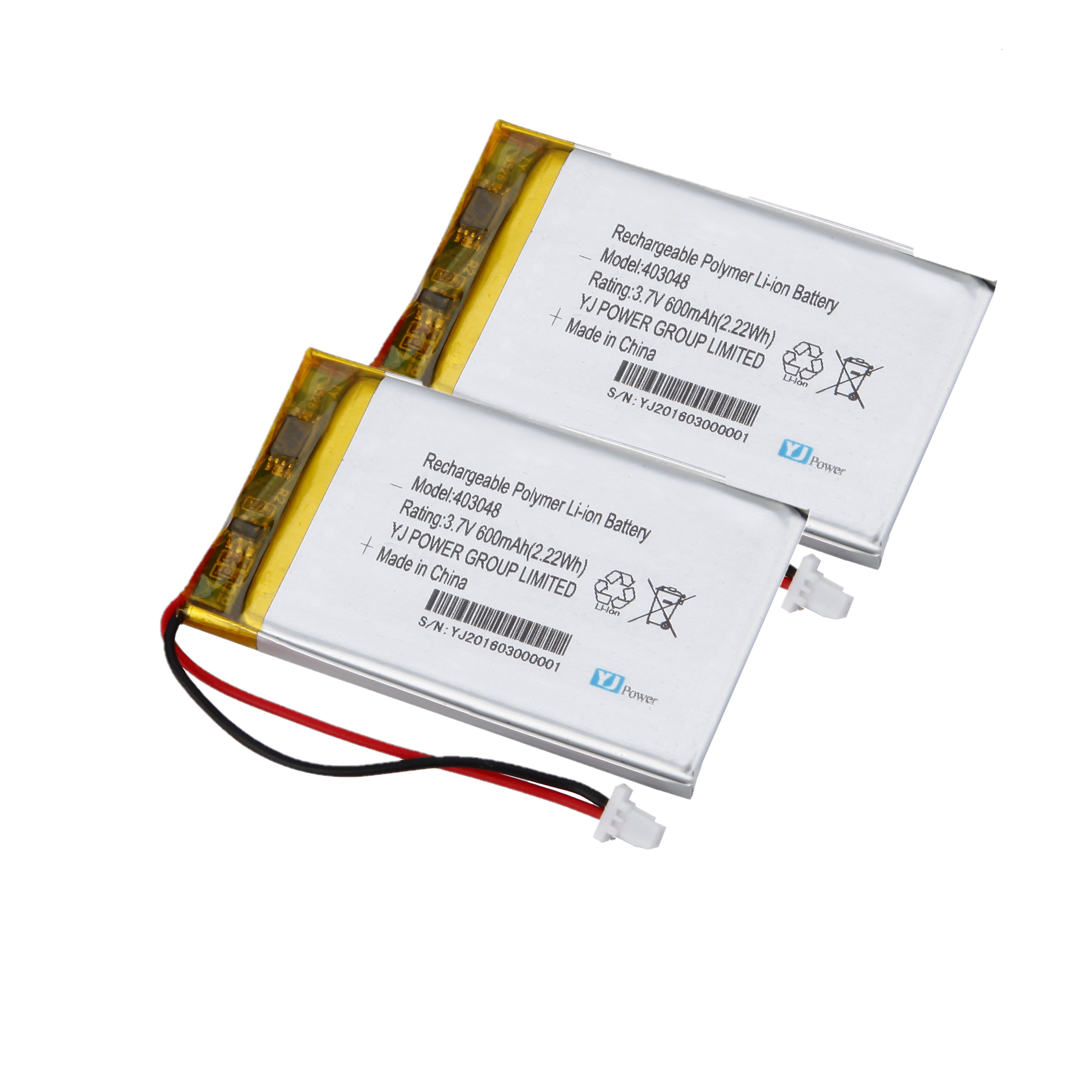 Li-po battery 3.7V 600mAh 2.22Wh 403048 lithium ion battery for Gamepad