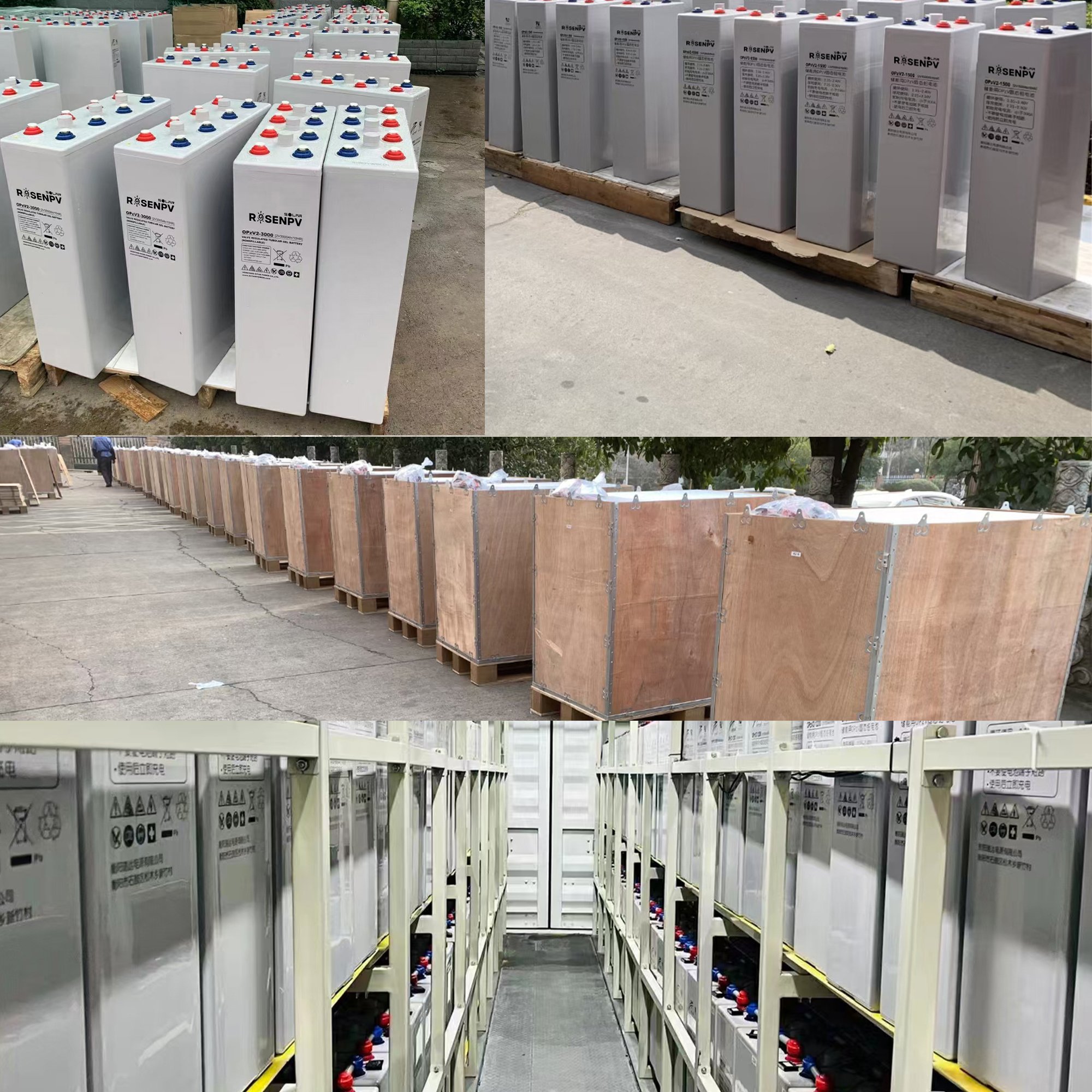 Lead Acid OPzV 2V 2000AH Rechargeable Solar Battery 2500AH 3000AH Valve Solar Battery