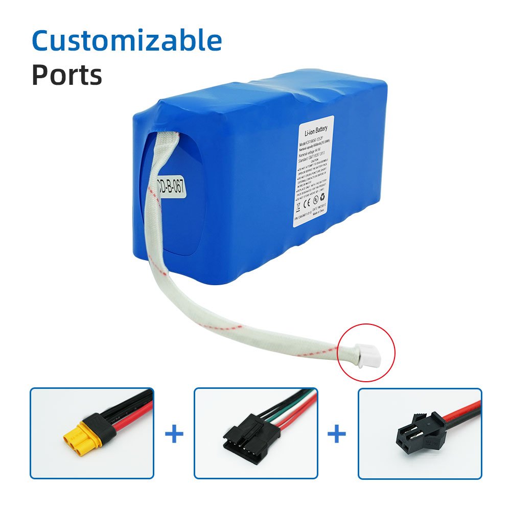 Wholesale Rechargeable 18650 Battery 44.4v 6600mah Lithium Ion Batteries For Electric Bicycle