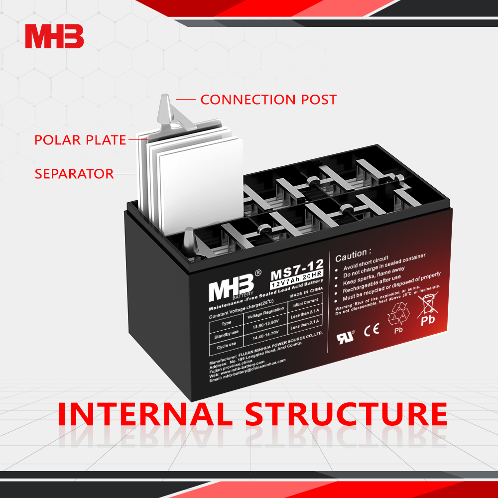 Mhb Ms7-6 Solar UPS 6V 7ah 20hr Batterie Rechargeable Lead Acid Battery for Emergency Lighting Systems